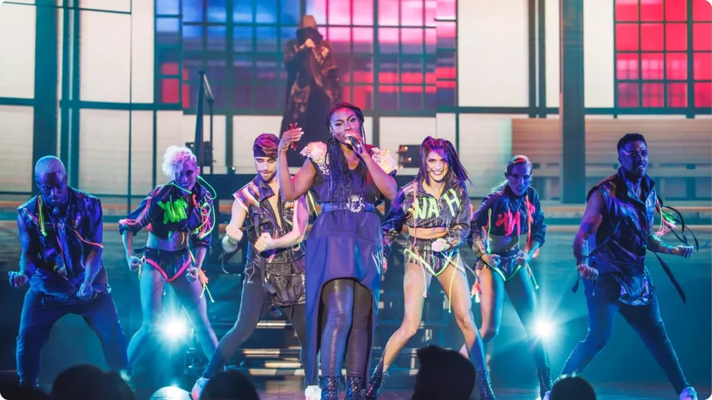 Singer perfoming at WAH Madrid